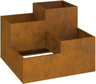 vidaXL Maceta Para Jard&iacute;n Oxidado 80 X 80 X 60 Cm Acero Oxidado Vidaxl