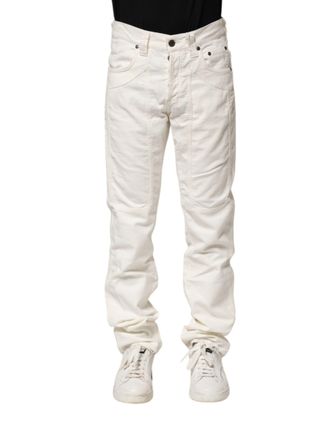 Jeckerson Witte Katoenen Stretch Rechte Pasvorm Heren Denim Jeans