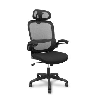 Piqueras y Crespo Silla Pro525 Respaldo Malla Negro Asiento Tela Color Negro Y Cabecero