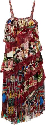 Camilla Patchwork Alchemy dress - Red