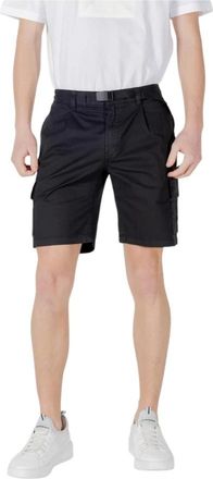 HUGO BOSS Cargoshorts met riem - Heren - Korte Broeken - Zwart - W30 - Katoen - Korte Broeken
