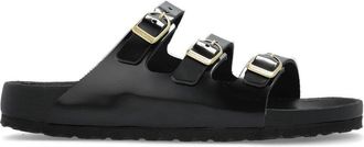 Birkenstock Florida Dbuckle Exquisite Shine Black, Natural Lea