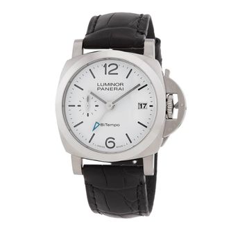 Officine Panerai Luminor Quaranta BiTempo Automatic White Dial Mens Watch PAM01367