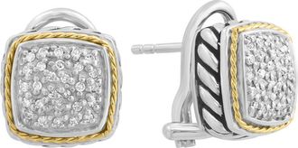 Effy Two-Tone Diamond Stud Earrings in Two Tone at Nordstrom Rack