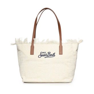 MC2 Saint Barth Tote Bags, female, White, Size: ONE SIZE City Bag Medium