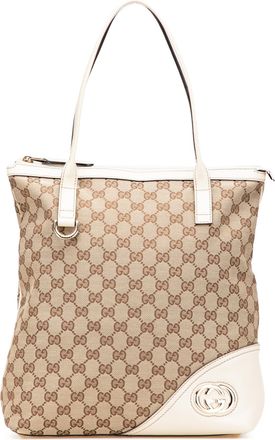 Gucci Pre-owned Womens Gg Canvas Joy Boston Tote Bag - Tan Textile - One Size