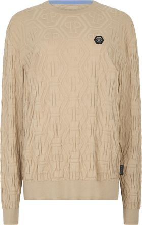 Philipp Plein Jacquard Round Neck Pullover Monogram