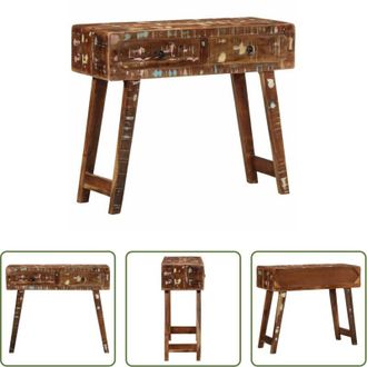 vidaXL Tavolo da ingresso - Tavolo Consolle 90x32x75 cm in Legno Massello di Recupero