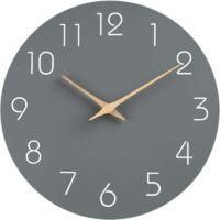 OEM Reloj De Pared Silencioso, Decorativo Para Cocina, Dormitorio, Ba&ntilde;o, Oficina, Sala De Estar, Funciona Con Pilas - 25 Cm, Madera, Moderno Y Sencillo (g