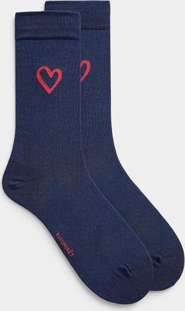 Bleufor&ecirc;t Mens Red heart socks