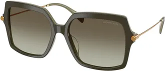 Michael Kors MK2247U QUOGUE 40193M Womens Sunglasses Green Size 55
