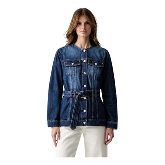 Guess Yuna Denim Jacket - Dames - Jassen - Blauw - Maat: XL Denim
