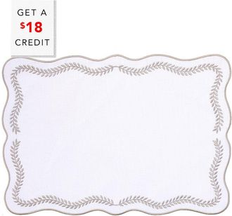 Vietri Vietri Set Of 4 Tessuti Rectangular Placemats With Natural Ivy With $18 Credit