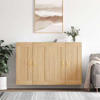 vidaXL Vidaxl - Armarios De Pared 2 Uds Madera De Ingenier&iacute;a Roble Sonoma