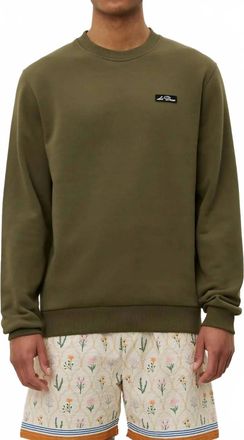 Les Deux Mens Patch Sweatshirt In Olive Night