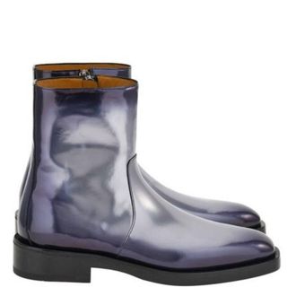 Ferragamo Gerin Leather Zip Boots, Size 7 C