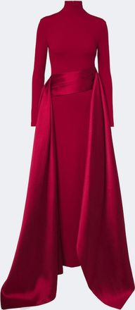 Solace London Vestido de fiesta Olivia de crep&eacute; con sat&eacute;n