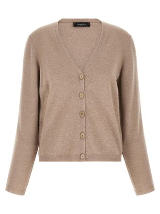Fabiana Filippi Beige Virgin Wool Womens Cardigan