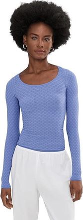 Free People Love Letter Long Sleeve Womens Clothing Peri : L-XL (US Womens 14-16), Nylon/Rayon/Spandex