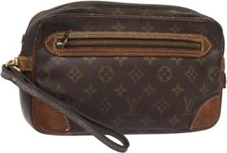 Louis Vuitton Pre-owned Clutches, female, Brown, Size: ONE SIZE Pre-owned Canvas Clutch