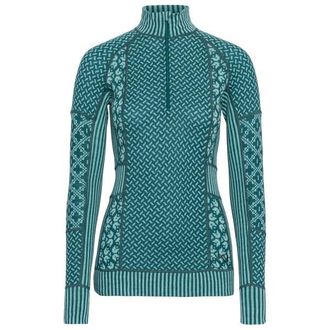 Kari Traa Smekker Half-Zip Merinounterw&auml;sche f&uuml;r Damen | t&uuml;rkis