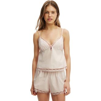 Cotton On Womens Cotton Soft Keyhole Cami in Pink Kiss at Nordstrom, Size Xx-Small