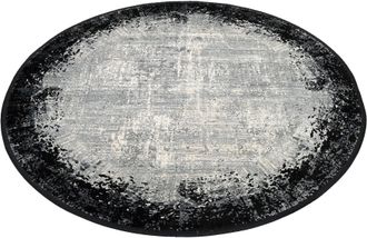 WK Wohnen Teppich »BORDER« rund 8 mm Höhe hochwertiger Viskoseanteil, samtweiche Oberfläche mit 3 D Effekt