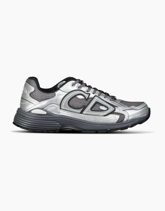 Dior Mens Dior B30 Countdown Sneakers in Deep Grey/Silvertone Metallic - Size: 8.5