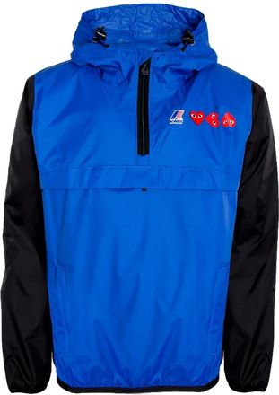 Comme Des Gar&ccedil;ons Half Zip Packable Jacket - Heren - Zomerjassen - Blauw - L - Nylon - Jassen