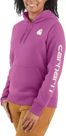 Carhartt Work in Progress Iconic Clarksburg Hoodie Womens Cherry Bloom Fleece Long Sleeve POSH156