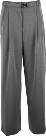 Liu Jo Pantalones Anchos - Trousers - Mujer - Gris - S