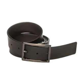 A|X Armani Exchange Cintura in ecopelle con fibbia rettangolare - - Accessories - Uomo - Nero - ONE SIZE
