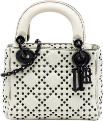 Dior Pre-owned Lady Satchel - Dames - Vintage Handtas - Wit - ONE Size - Leer - Vintage
