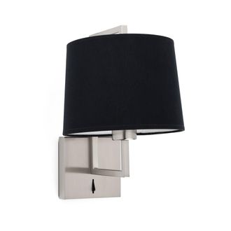Faro Barcelona Frame Aplique De Pared N&iacute;quel Mate/negra 20170-03