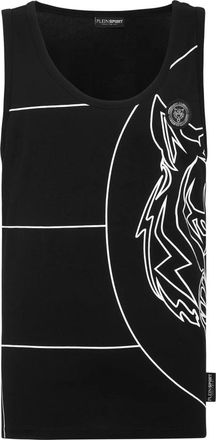 Plein Sport Heren, Tops, Zwart, Maat: 2XL Katoen