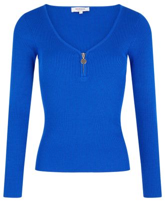 Morgan Damen Pullover - Langarm Weste Mit Perforierten Details