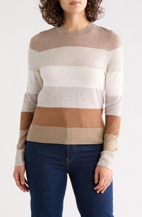 Splendid Georgie Stripe Sweater in Ivory Camel Heather at Nordstrom Rack, Size X-Small