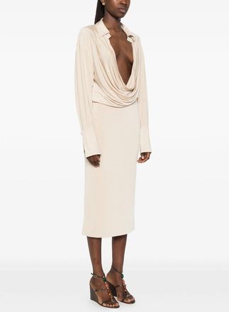 Andamane Lilia Midi Dress Deep v Collar Midi Dress