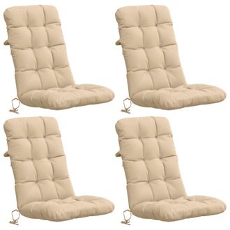 vidaXL Cojines Para Sillas De Respaldo Alto En 4 Piezas Vianen 4 Pcs Vidaxl
