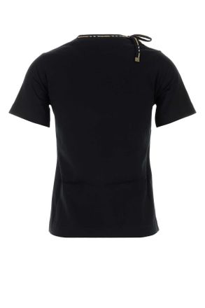 Burberry Womens Black Cotton T-Shirt Exterior Exterior: T-shirts And Polos