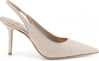 Jimmy Choo London Love 85 - Dames - Pumps - Grijs - 37 EU - Leer - Schoenen