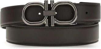 Ferragamo Gancini Riem - Heren - Riemen - Bruin - 100 CM - Leer - Accessoires