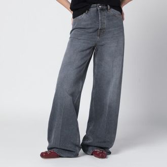 Gucci Grey stone-washed wide-leg jeans