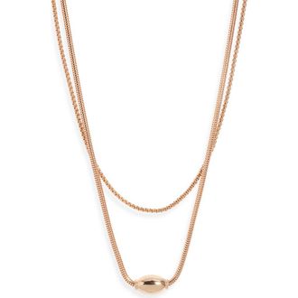 Open Edit Orb Layered Chain Necklace in Gold at Nordstrom