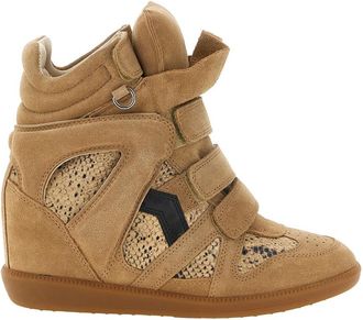 Isabel Marant Beige Bekett Ring Wedge Boots