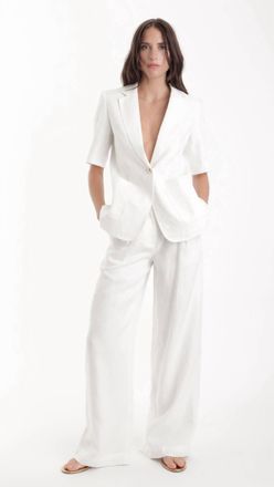 Karina Grimaldi Aven Linen Pants In White