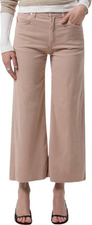 Citizens Of Humanity Lyra Wide Leg Crop Corduroy Jeans In Pale Stone