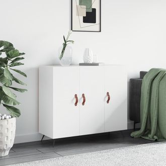 vidaXL Aparador De Madera De Ingenier&iacute;a Blanco 90x34x80 Cm Vidaxl