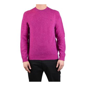 Sun 68 Round-neck Knitwear, male, Pink, Size: 2XL Round-neck Sweater