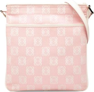 Loewe Pre-owned Printed Canvas Shoulder Bag - Dames - Vintage Schoudertas - Roze - ONE Size - Vintage